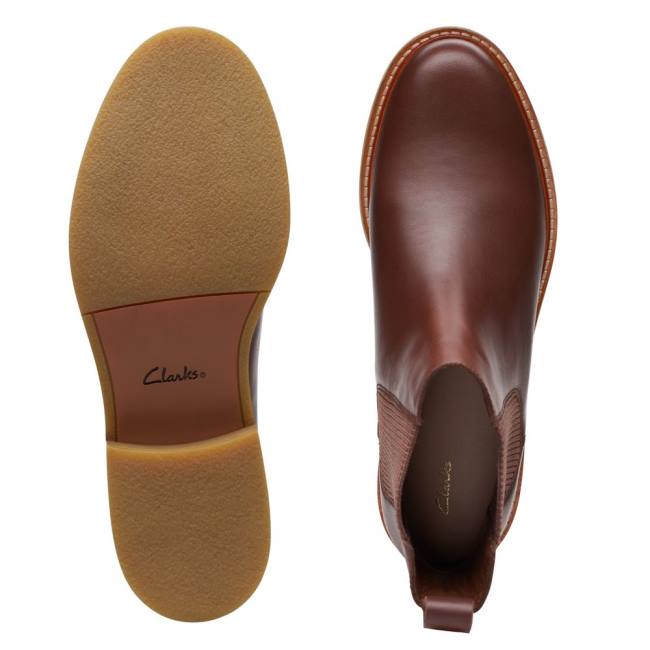 Clarks Cologne Arlo Gležnarji Ženske Temno Rjave | CLK153THY