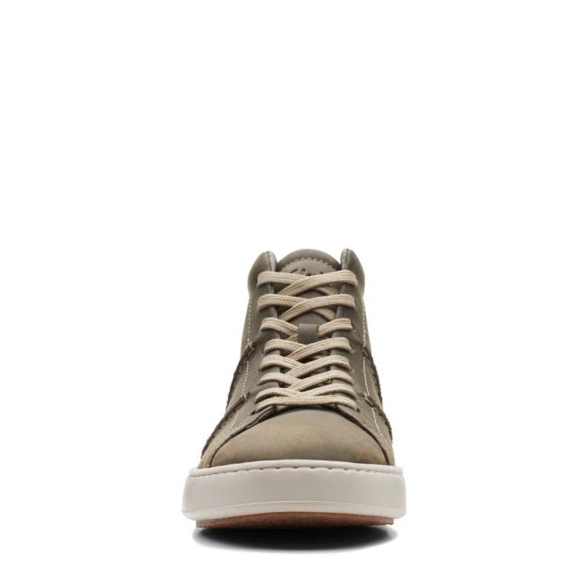 Clarks CourtLite Hi Originals Škornji Moški Temno Olivno Zelene | CLK851TJO