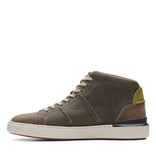 Clarks CourtLite Hi Originals Škornji Moški Temno Olivno Zelene | CLK851TJO