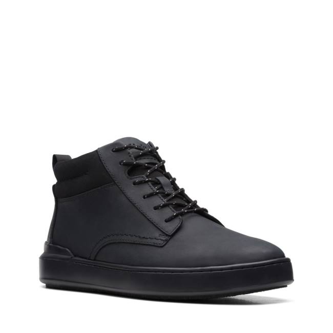 Clarks Court Lite Mid Gležnarji Moški Črne | CLK015XZE