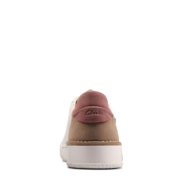 Clarks Craft Cup Lace Superge Ženske Bele Roza | CLK079IXS