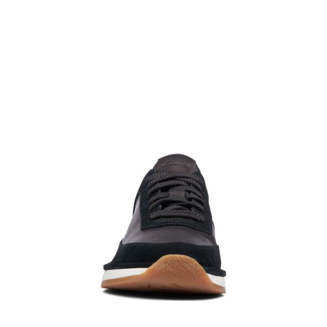 Clarks Craft Run Lace Ravni Čevlji Ženske Črne | CLK982UWQ