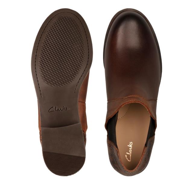 Clarks Demi 2 Beat Gležnarji Ženske Temno Rjave | CLK609JWX