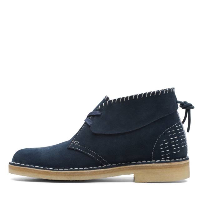 Clarks Desert Boot Classic Desert Gležnarji Ženske Temno Modre | CLK079LNA