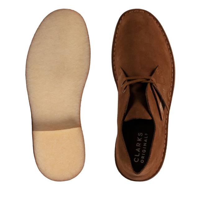 Clarks Desert Boot Classic Desert Gležnarji Moški Cola Suede | CLK571KCU