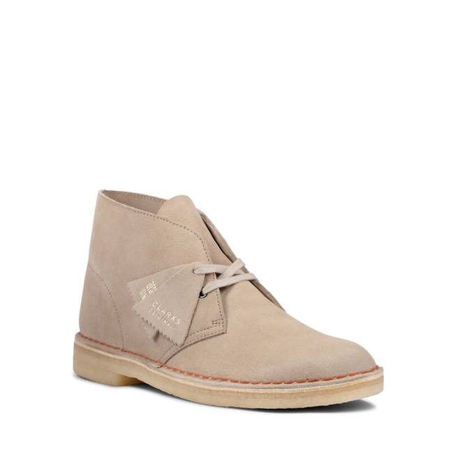 Clarks Desert Boot Classic Desert Gležnarji Moški Sand Suede | CLK934WJD