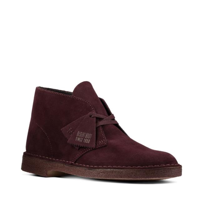 Clarks Desert Boot Desert Gležnarji Moški Bordo | CLK102PQV