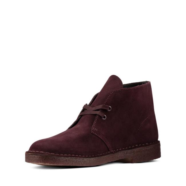 Clarks Desert Boot Desert Gležnarji Moški Bordo | CLK102PQV