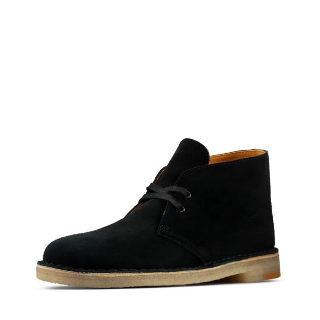 Clarks Desert Boot Desert Gležnarji Moški Črne | CLK482QJH