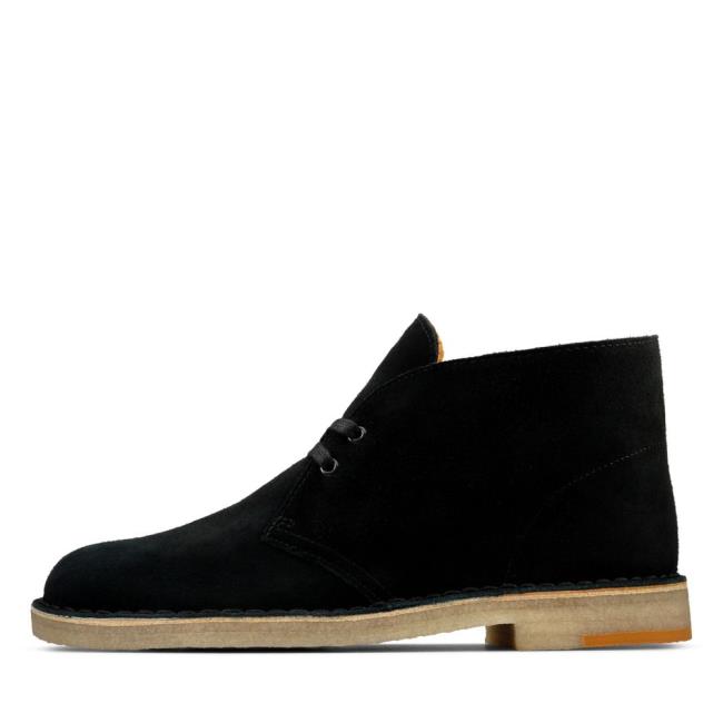 Clarks Desert Boot Desert Gležnarji Moški Črne | CLK482QJH