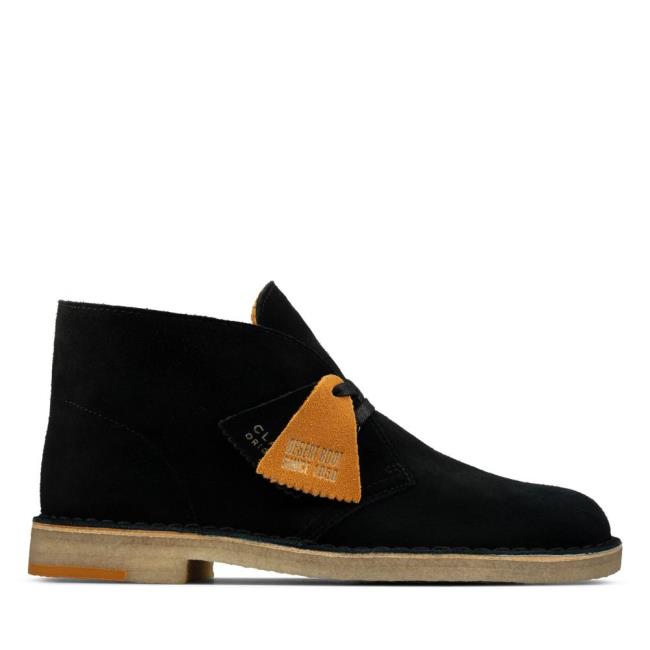 Clarks Desert Boot Desert Gležnarji Moški Črne | CLK482QJH