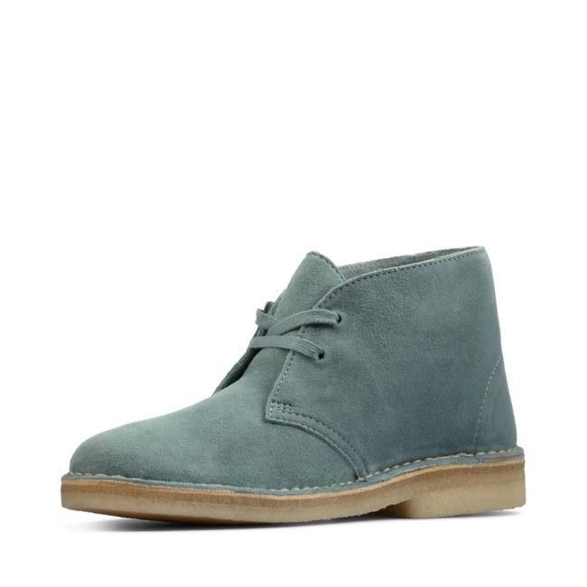 Clarks Desert Boot Gležnarji Ženske Modre | CLK169OFE