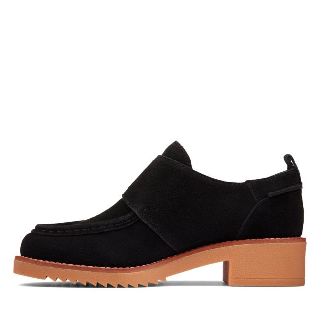 Clarks Eden Mid Monk Ravni Čevlji Ženske Črne | CLK521VYM