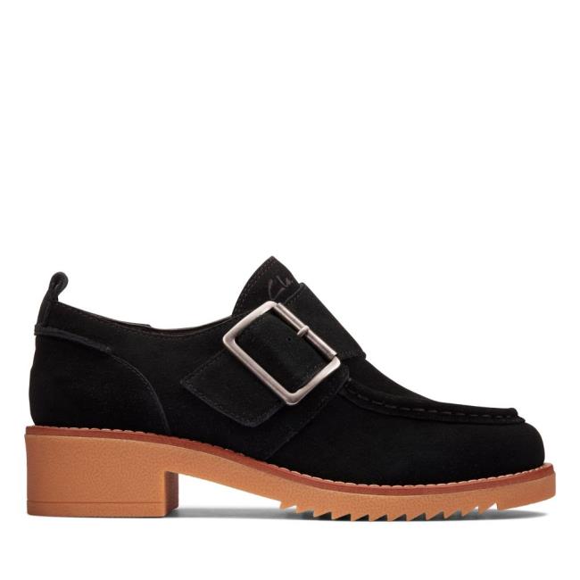 Clarks Eden Mid Monk Ravni Čevlji Ženske Črne | CLK521VYM