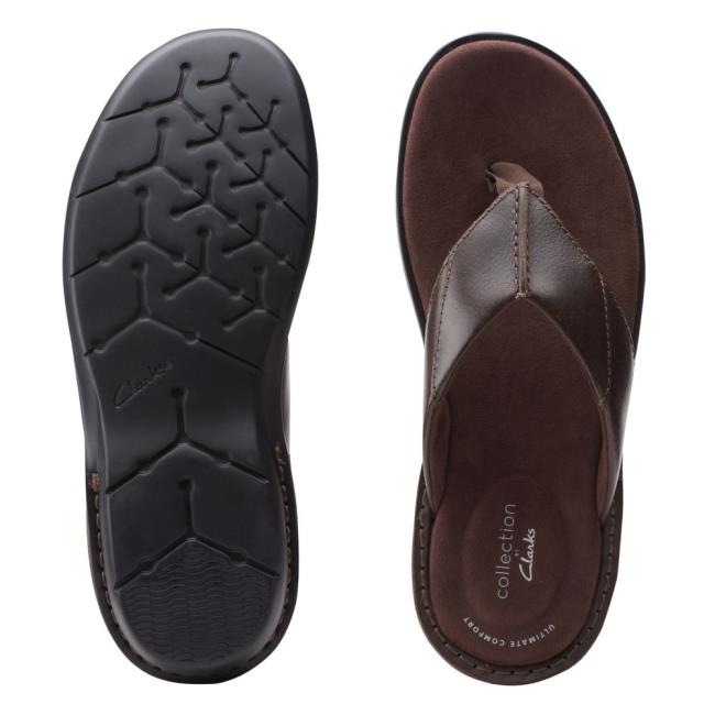 Clarks Ellison Easy Sandale Moški Temno Rjave | CLK471BDA