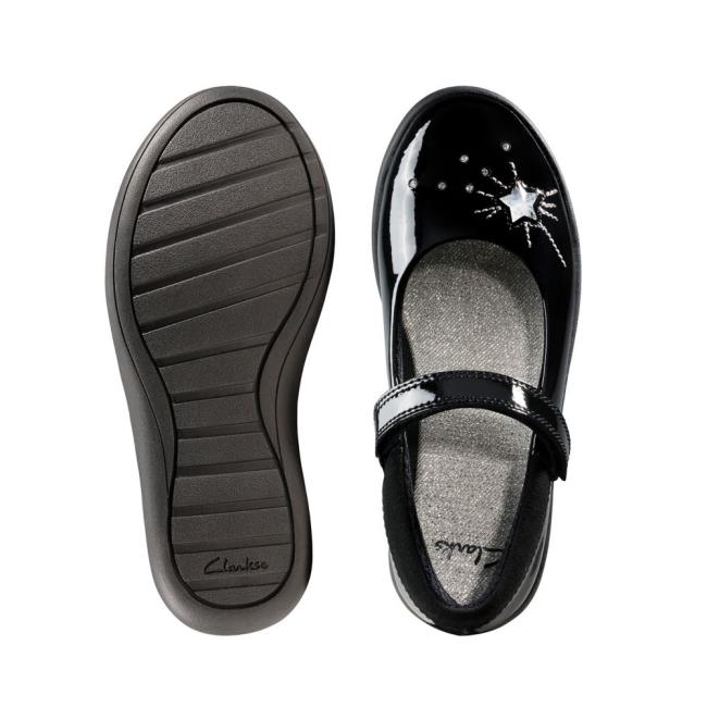 Clarks Etch Spark Kid Modne Superge Dekleta Črne | CLK840ZSG