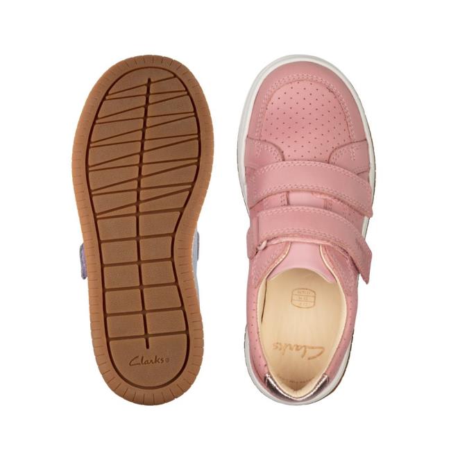 Clarks Fawn Solo Kid Modne Superge Fantje Svetlo Roza | CLK758PIY