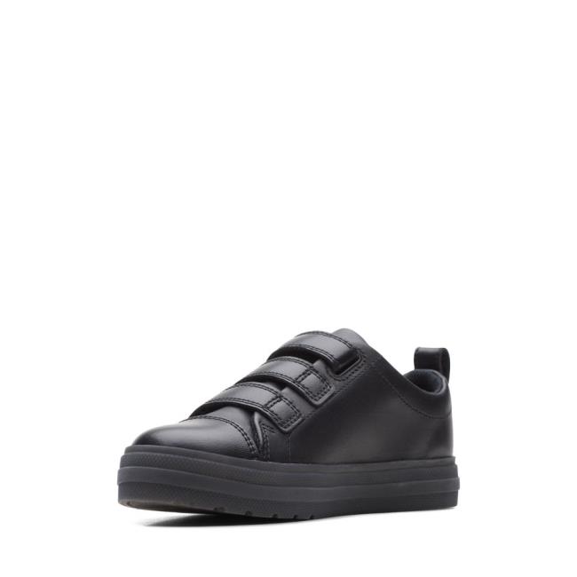 Clarks Flare Bright Kid Modne Superge Dekleta Črne | CLK578ZKP