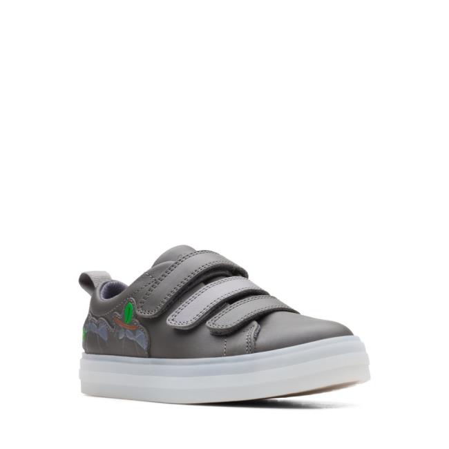 Clarks Flare Bug Kid Modne Superge Dekleta Temno Sive | CLK521ZMP