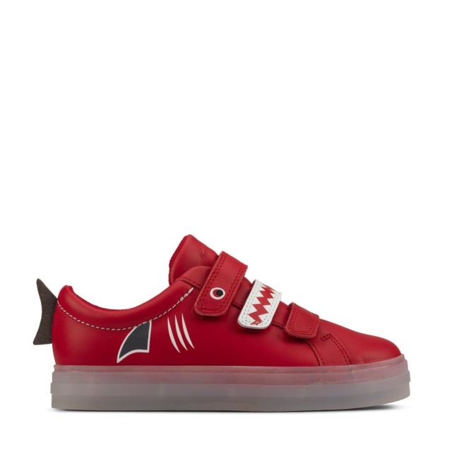 Clarks Flare Scale Lo Kid Modne Superge Fantje Rdeče | CLK612BQV