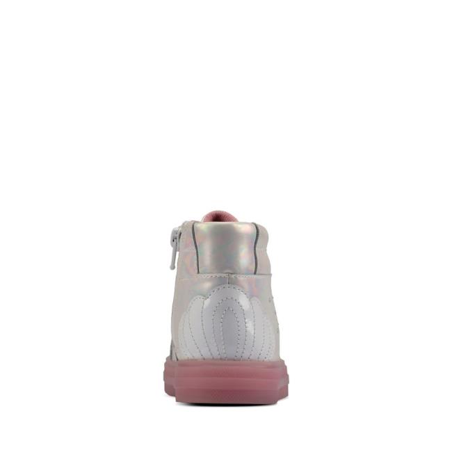 Clarks Flare Shell Hi Kid Superge Dekleta Bele | CLK543HEN