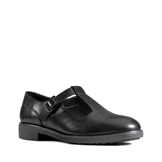 Clarks Griffin Town Ravni Čevlji Ženske Črne | CLK513AGD