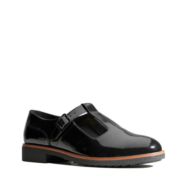 Clarks Griffin Town Ravni Čevlji Ženske Črne | CLK846EBY