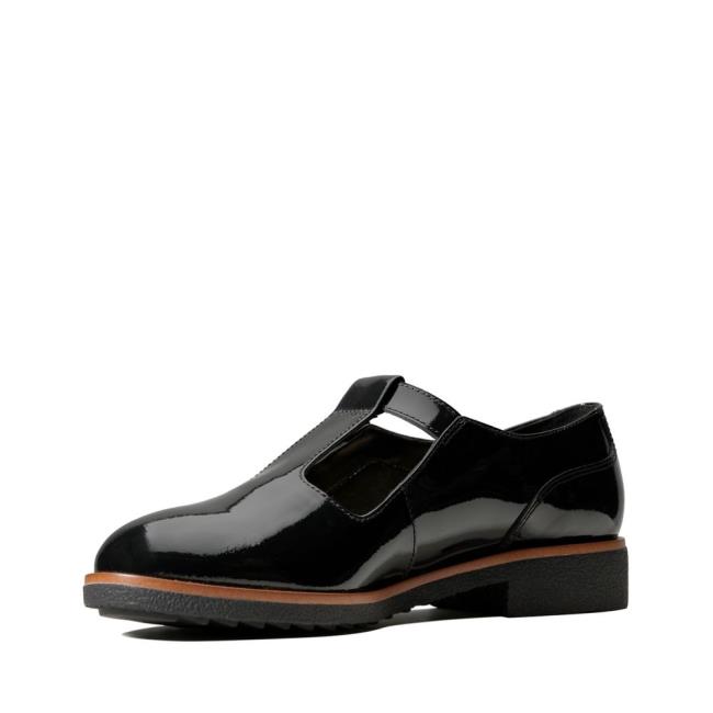 Clarks Griffin Town Ravni Čevlji Ženske Črne | CLK846EBY