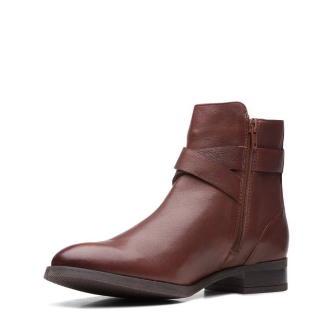 Clarks Hamble Buckle Gležnarji Ženske Rjave | CLK562BIH