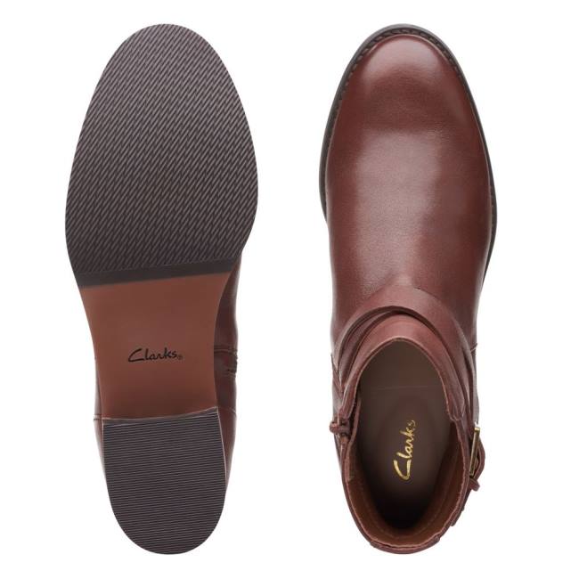 Clarks Hamble Buckle Gležnarji Ženske Rjave | CLK562BIH