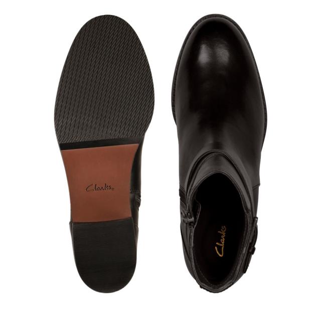 Clarks Hamble Buckle Gležnarji Ženske Črne | CLK072MIV