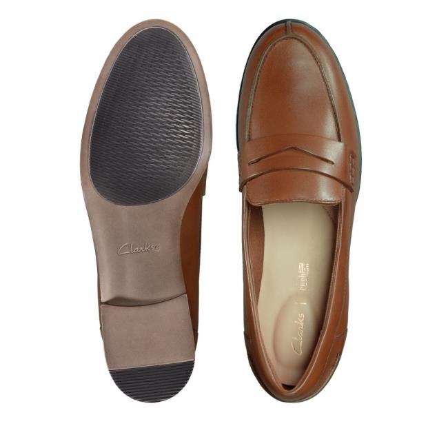 Clarks Hamble Loafer Mokasini Ženske Rjave | CLK739JLR