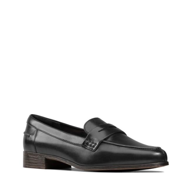 Clarks Hamble Loafer Mokasini Ženske Črne | CLK021LNU