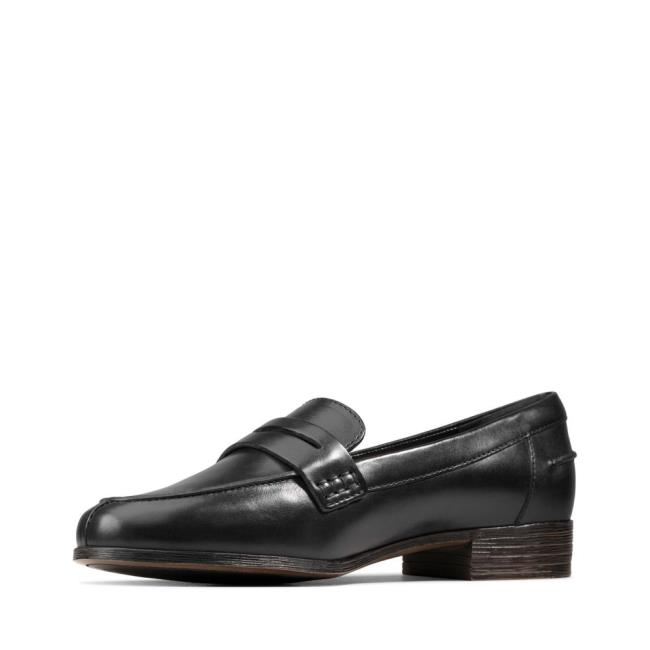 Clarks Hamble Loafer Mokasini Ženske Črne | CLK021LNU