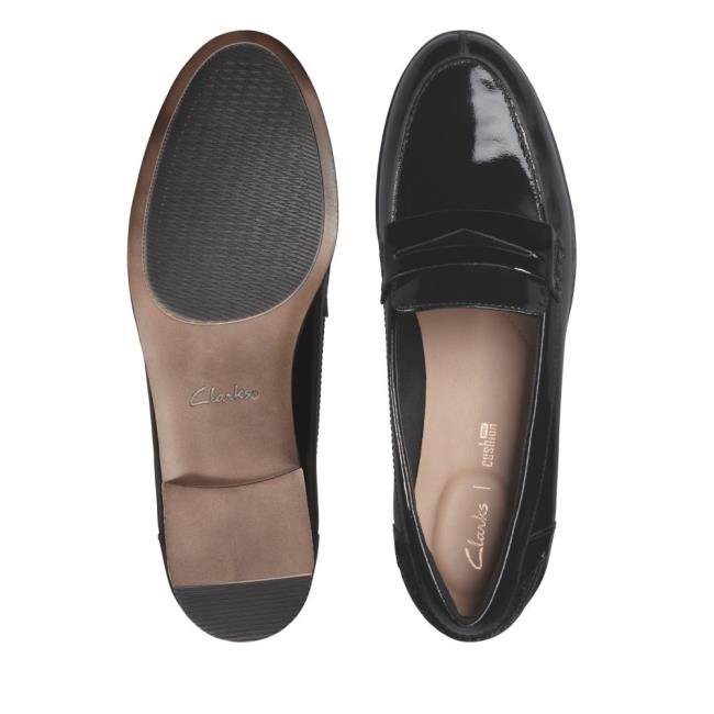 Clarks Hamble Loafer Mokasini Ženske Črne | CLK917VRP