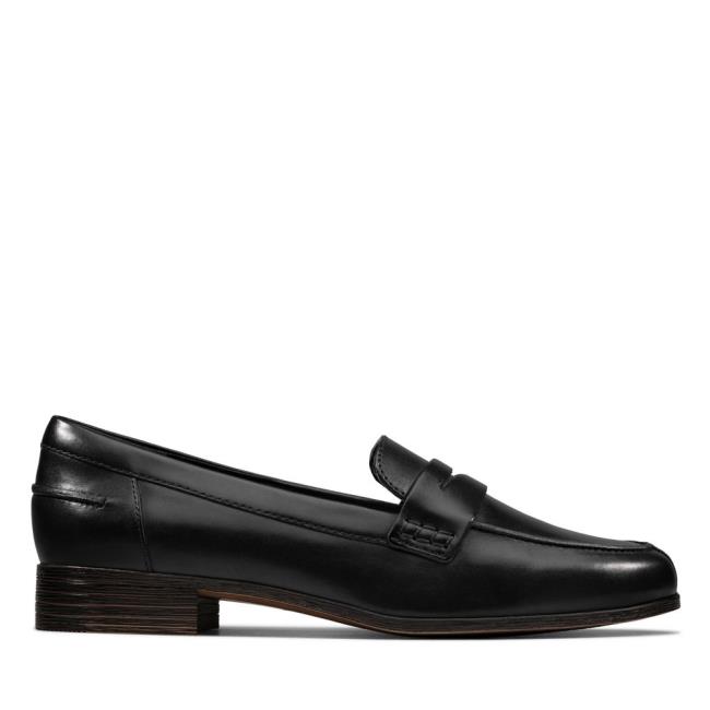 Clarks Hamble Loafer Ravni Čevlji Ženske Črne | CLK023KMQ