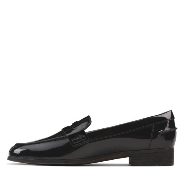 Clarks Hamble Loafer Ravni Čevlji Ženske Črne | CLK678KWD