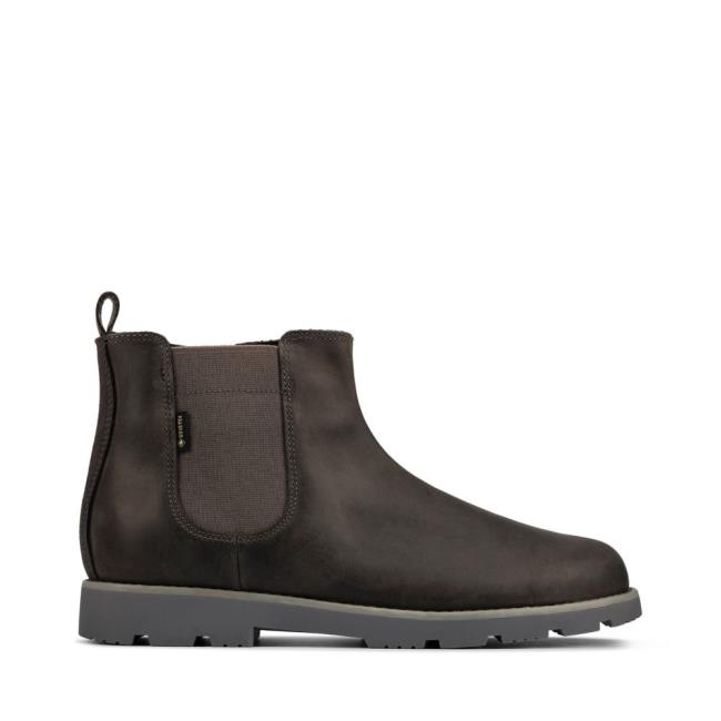 Clarks Heath Sea GORE-TEX Youth Originals Škornji Fantje Temno Sive | CLK419GML