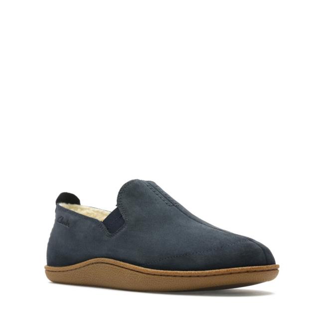 Clarks Home Mocc Copati Moški Temno Modre | CLK631BDM