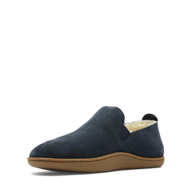 Clarks Home Mocc Copati Moški Temno Modre | CLK631BDM