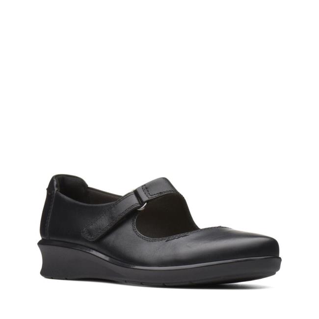 Clarks Hope Henley Ravni Čevlji Ženske Črne | CLK451MQO