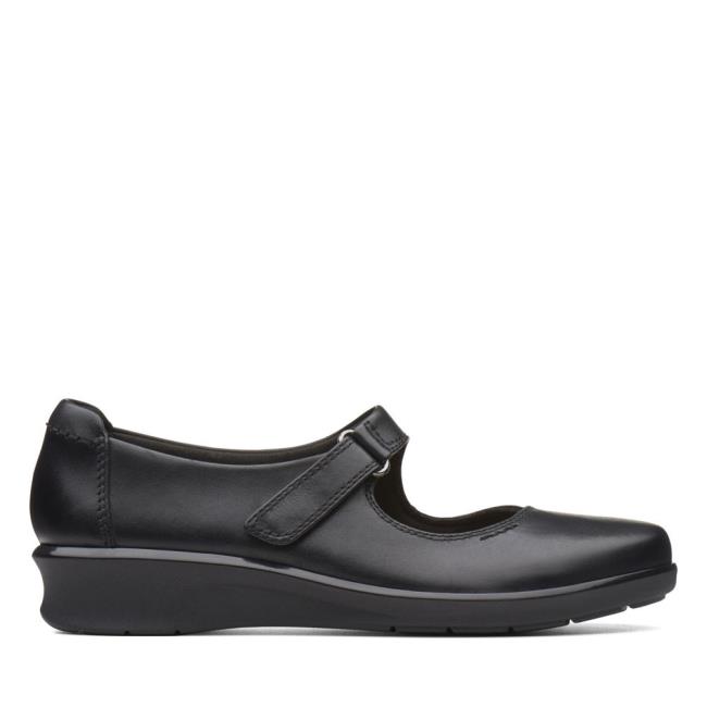 Clarks Hope Henley Ravni Čevlji Ženske Črne | CLK451MQO