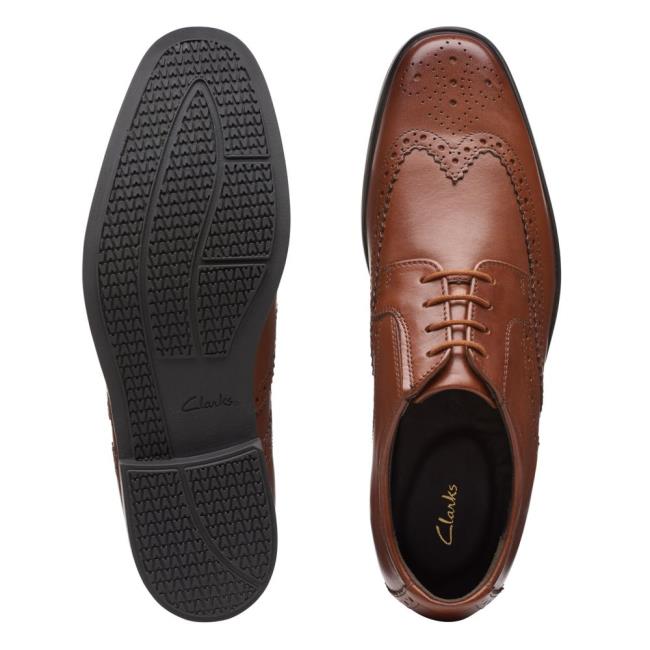 Clarks Howard Wing Svečani Čevlji Moški Temno Rjave | CLK930EVT