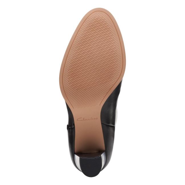 Clarks Karamo Mid Škornji S Peto Ženske Črne | CLK216PSN