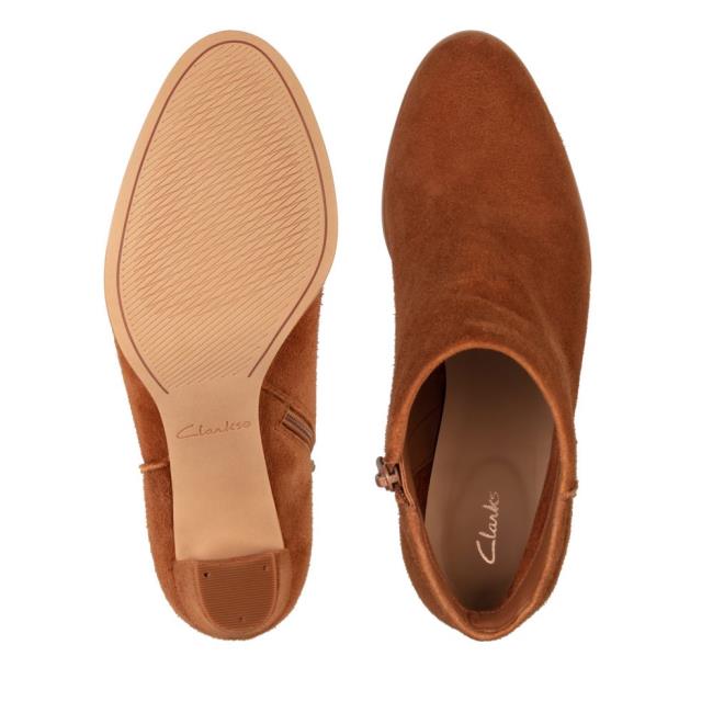 Clarks Kaylin Fern 2 Gležnarji Ženske Temno Rjave | CLK143JIW