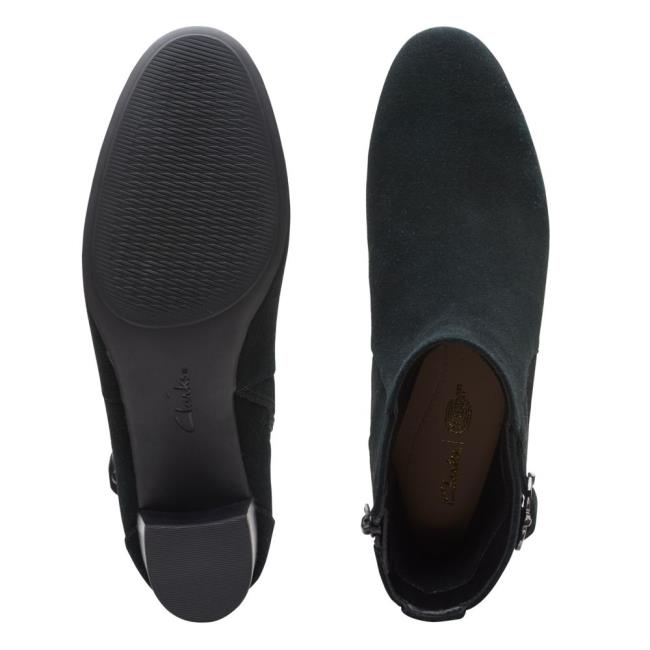 Clarks Linnae Up Gležnarji Ženske Črne | CLK658VNS