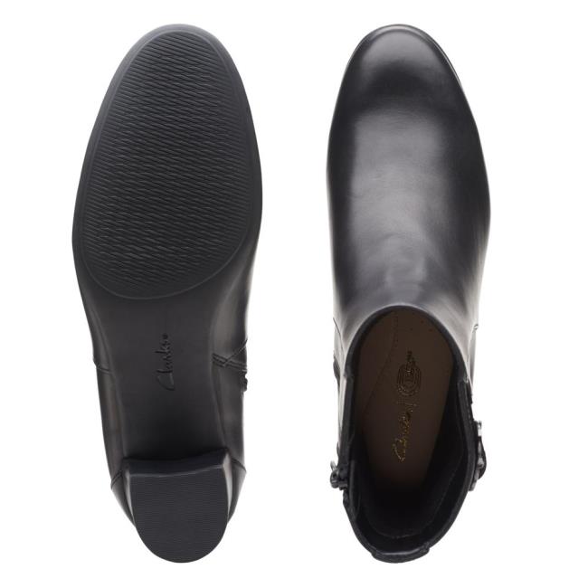 Clarks Linnae Up Gležnarji Ženske Črne | CLK698RJN