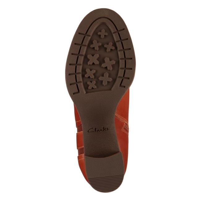 Clarks Mable Easy Gležnarji Ženske Temno Rjave | CLK901QLD