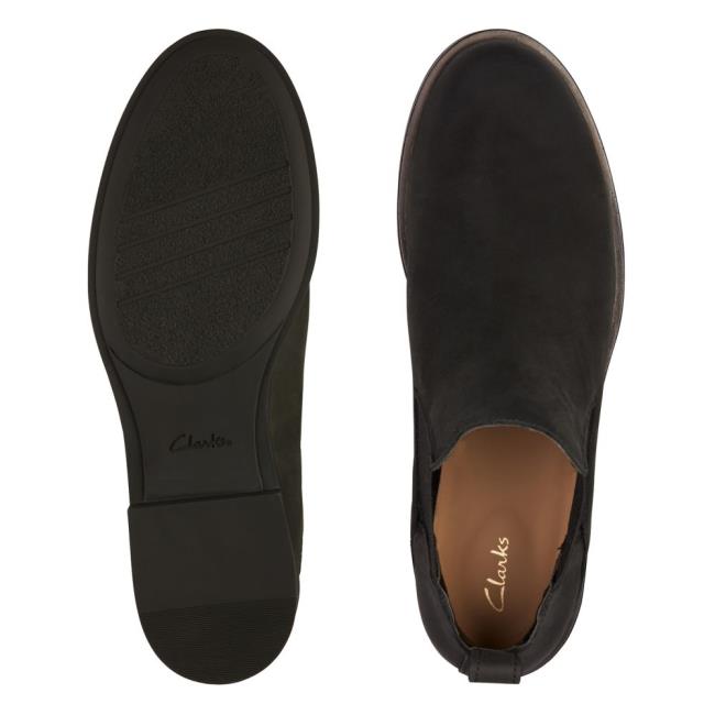 Clarks Memi Top Čevlji Chelsea Ženske Črne | CLK281QVB