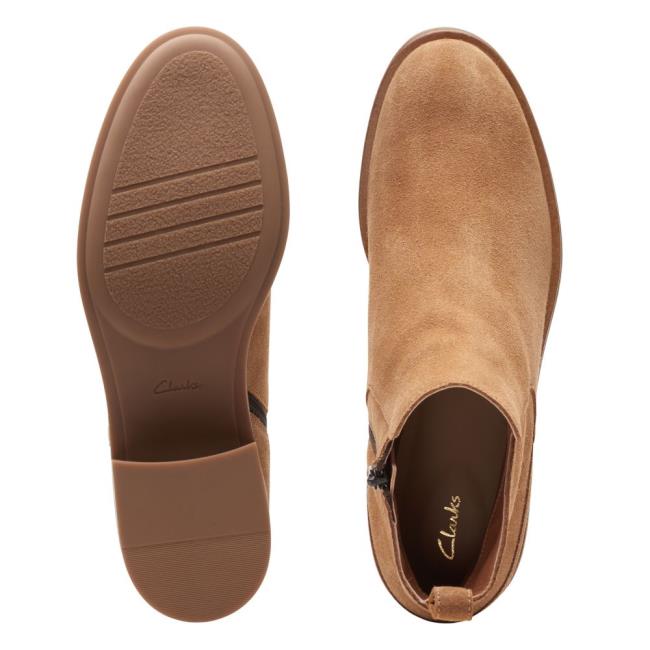 Clarks Memi Zip Gležnarji Ženske Rjave | CLK671UKQ